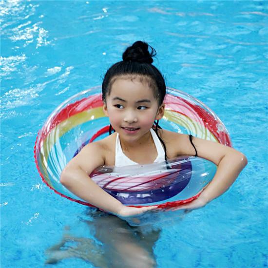 Улучшенное плавание на открытом воздухе, прозрачный цвет радуги, надувная плавучесть для взрослых и детей Swi