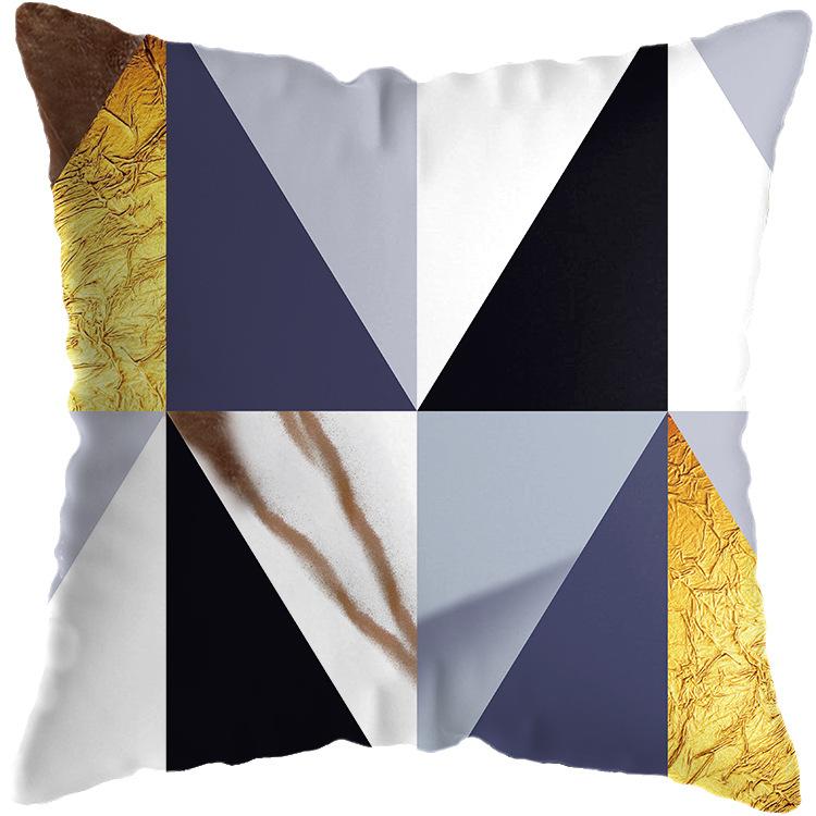 Наволочка с геометрическим рисунком, абстрактная подушка, короткая плюшевая подушка для дома, дивана-кровати, офиса