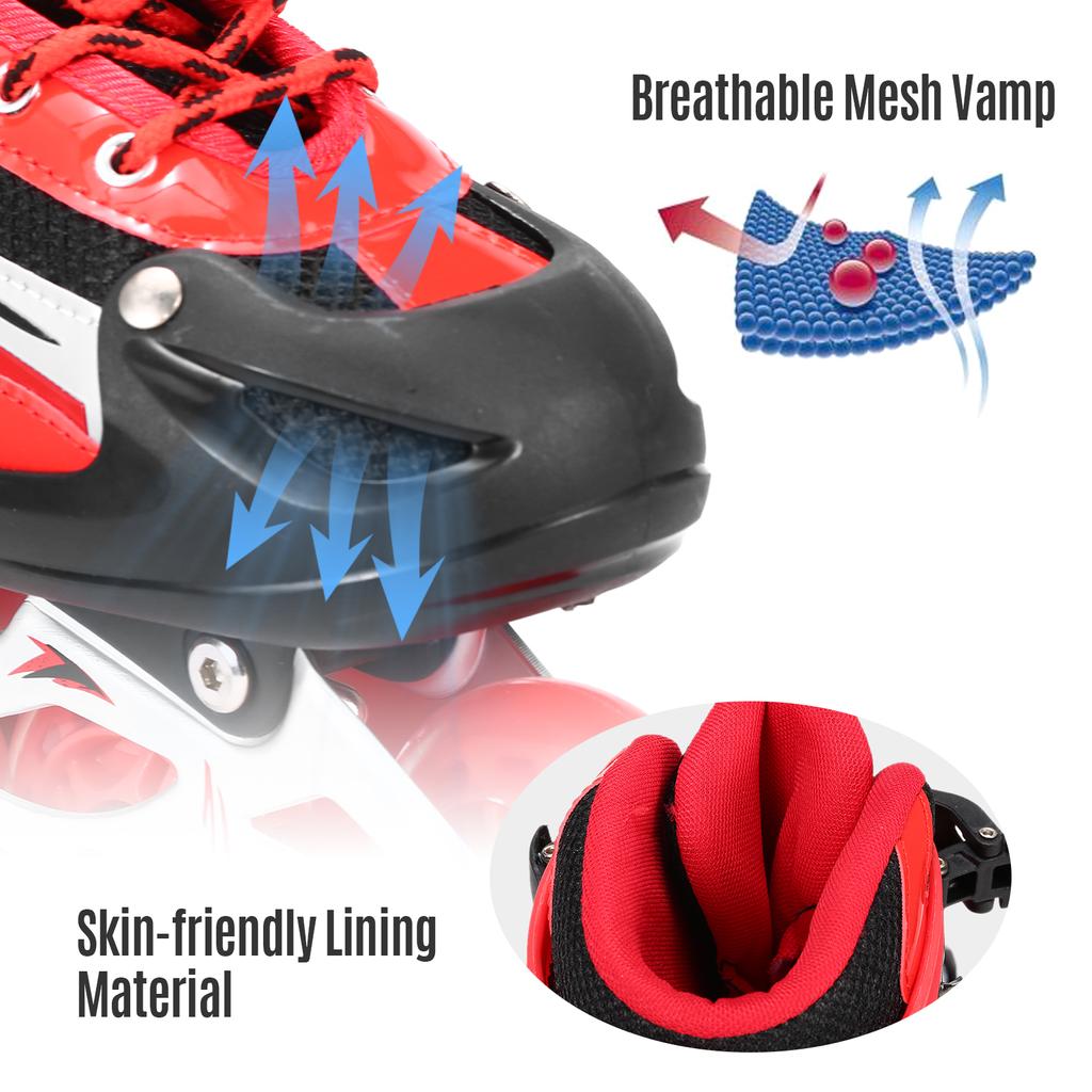 Регулируемые светящиеся роликовые коньки с колесами с подсветкой для детей и взрослых для девочек и мальчиков, мужчин и женщин