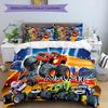 3pcs Blaze and the Monster Machines1 Cover Set - Personalized Name, HD Printed Bedding with 1 Cover and 2 Pillowcases - Perfect for Home Decor,