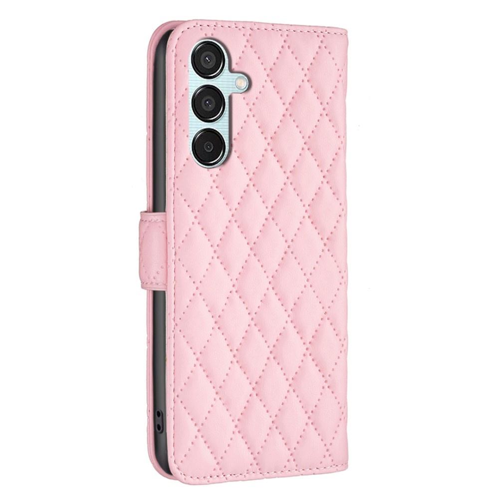 Flip Case for Samsung Galaxy M15 5G, Wallet, BINFEN COLOR, Pink