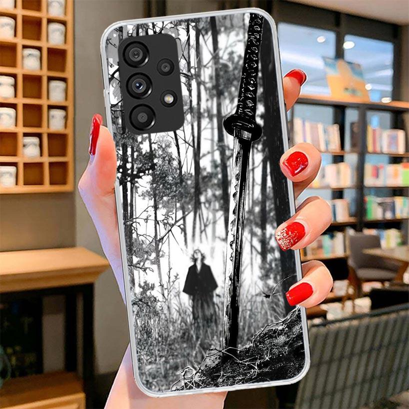 Vagabond Samurai Comic Phone Case For Samsung Galaxy A12 A22 A32 A52 A72 A02S Phone Case Note 20 Ultra 10 S10 Plus A51 A71 A50S