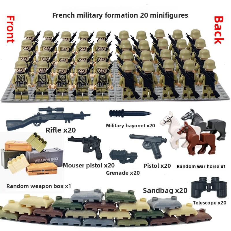 Куклы Военный Мир Второй мировой войны кукла оружие аксессуары Цифровой собираемый игрушечный гусеничный детский развивающий конструктор с игрушками