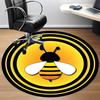 1pc Bee Print Chair Carpet for Office - Indoor Non-Slip Washable Polyester Fiber Carpet, Soft Comfortable Mat For Office yy250928051