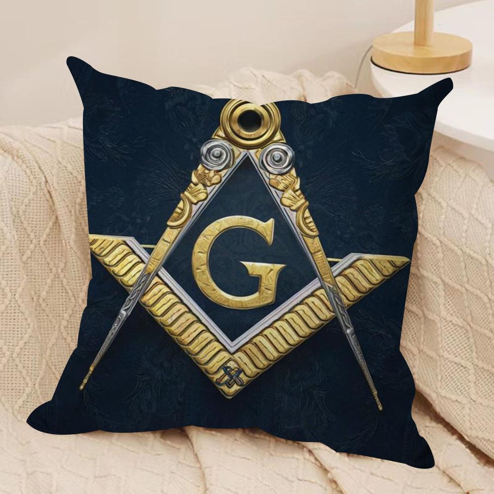 FFreemason Painting Cushion Cover Soft Plush Fabric DoubleSided Printed Sofa Cushion Cover for All Seasons Home Decor Gift