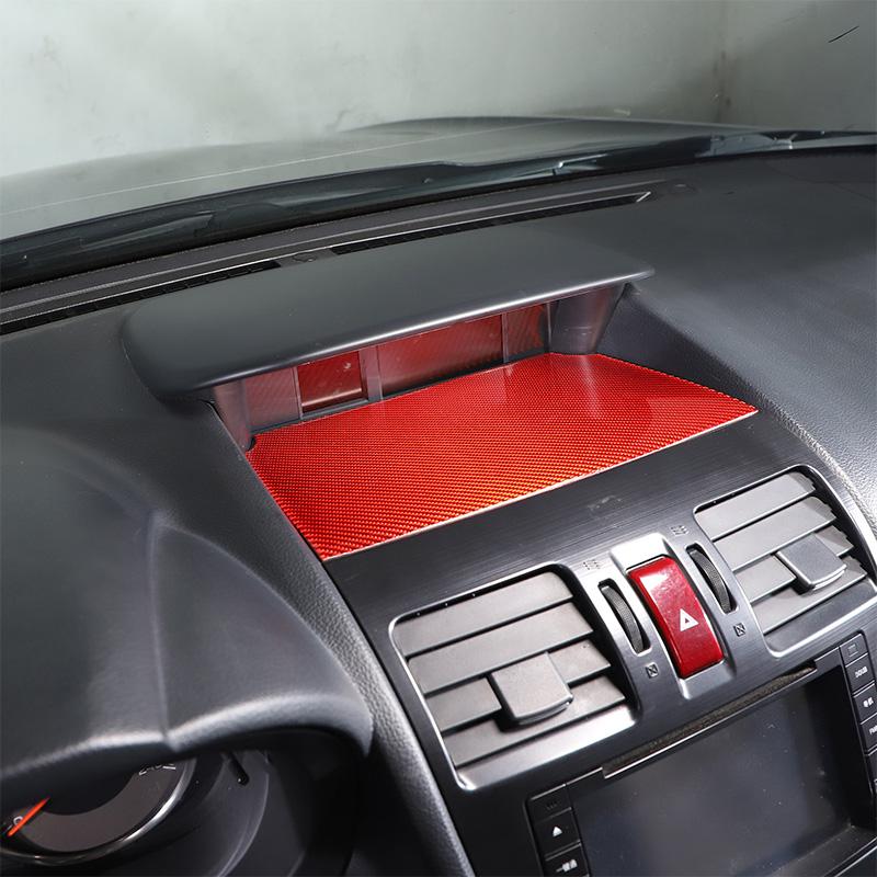 Для Subaru Forester 2013-18 мягкое углеродное волокно, центральная консоль, панель бака для хранения, противоскользящая крышка, накладка, наклейка на автомобиль