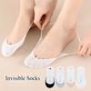 Summer Thin Half Palm Shallow Solid Colour Garter Invisible Socks Do Not Fall Off The Heel Cotton Boat Socks