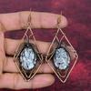 Серьги из пинолитового яшмы Ручная работа Серьги с медной проволокой