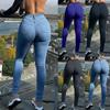 Сексуальные облегающие джинсы импортные большого размера джинсы в ветреном стиле женские брюки-карандаш эластичные в стиле Ins