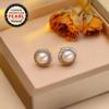 Серьги из натурального пресноводного жемчуга, модные серьги-пусеты с жемчугом и кубическим цирконием для женщин, праздничная бижутерия