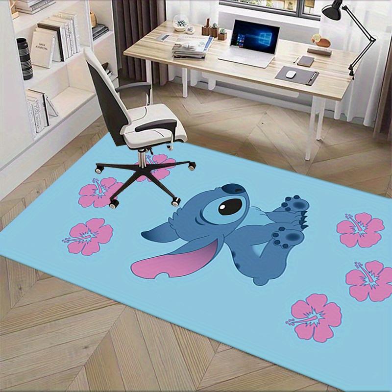 Office Rug Stitch, Flowers theme 3D Printed Anti-Slip Rug-Machine Washable for Living Room