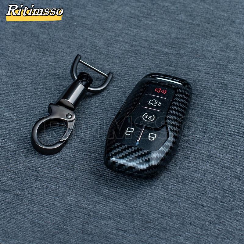 Новый Чехол-Брелок из Углеродного ABS для Ключей Автомобиля Ford Fusion Mondeo Mustang F-150 Explorer Edge Автоаксессуары