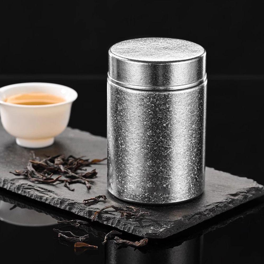 Pure Titanium Tea Tin Large Capacity Storage Box Portable Tea Jar for Home&Travel