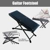 Guitar Foot Stool Height Adjustable Folding Leg Rest with Anti-Slip Rubber Pads Guitar Step Footstool for Classical Guitar Players