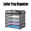 5 Tray Paper Sorter Rack Foldable Document Letter Storage Organizer Office Supplies