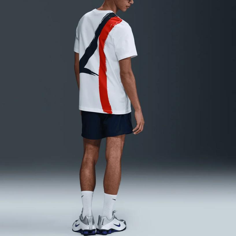 Nike Letter Print Pullover Round Neck Short Sleeve Football Shirt Men tops HQ8335-100