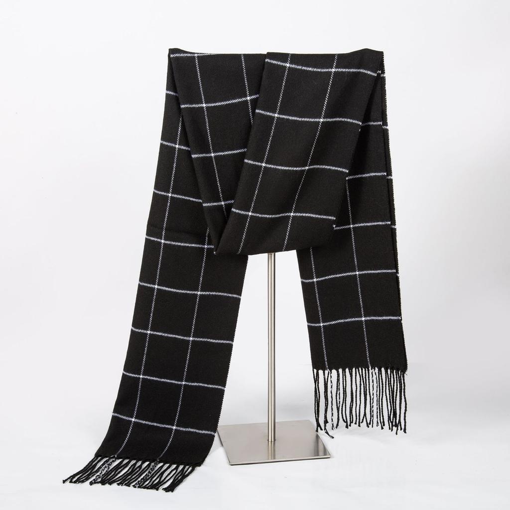Plaid Long Scarf Winter Warm Cashmere Women Pashmina Foulard Bandana Scarves Female Luxury Hijab Tassel Shawl Wraps New