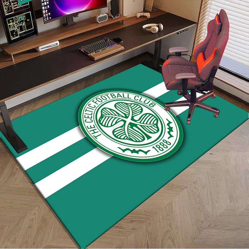 Cel-tic Football Club Crest Printed Area Rug for Office, Chair Rug, Decorative Carpet Floor Mat, Large Size Fan gifts Christmas gifts