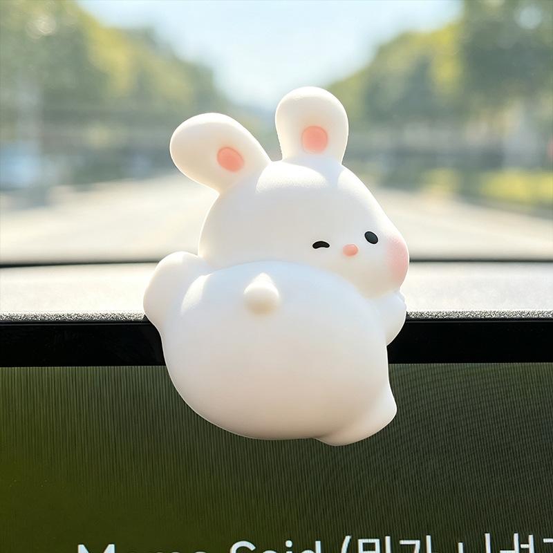 Cute Cartoon Car Dashboard Ornament Stress Relief Girl Doll Figurine