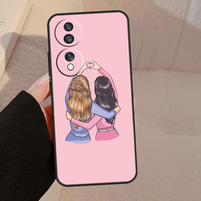 Best Friends BFF Matching Case For Honor X9a X9b X8 X9 X7 X6 a 8X 9X Cover For Honor Magic 5 4 Lite Pro 50 70 90 Lite