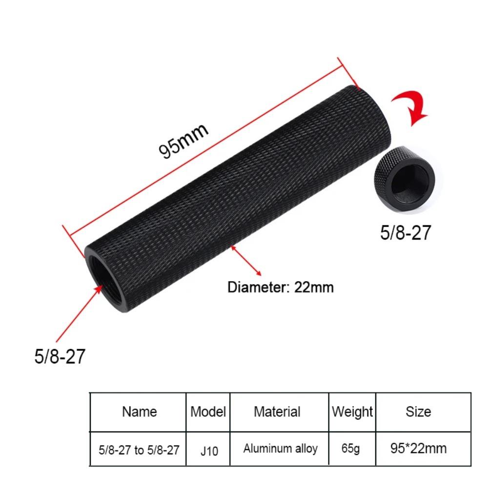 Multi‑Thread Extension Rod 1/4 3/8 5/8‑27 Female Thread Adapter Aluminum Microphone Handle for Tripod Mic Holder DSLR Camera Photography Shooting