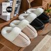 Step on shit cotton slippers ladies winter indoor home non-slip thick bottom plush cotton drag autumn and winter