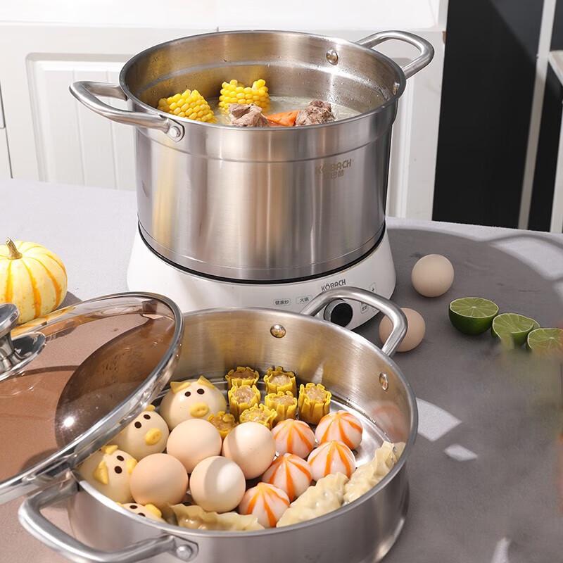 Трехъярусная пароварка Kombach большого объема из нержавеющей стали