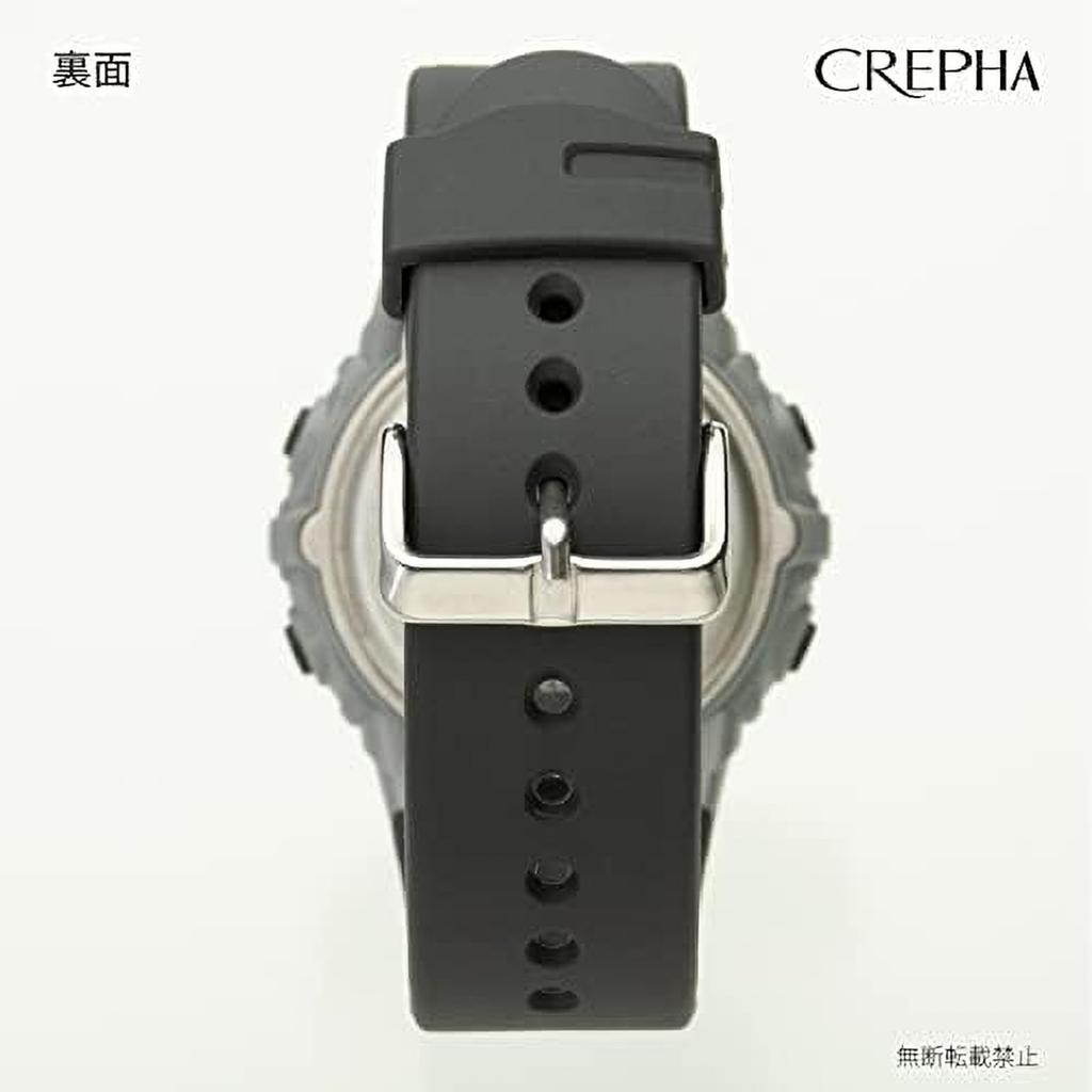 CREPHA Цифровые водостойкие до 10 АТМ Спортивные часы из уретана, Многофункциональные, Спортивные, Ремешок, Мужские, Черные, TS-D060-BK