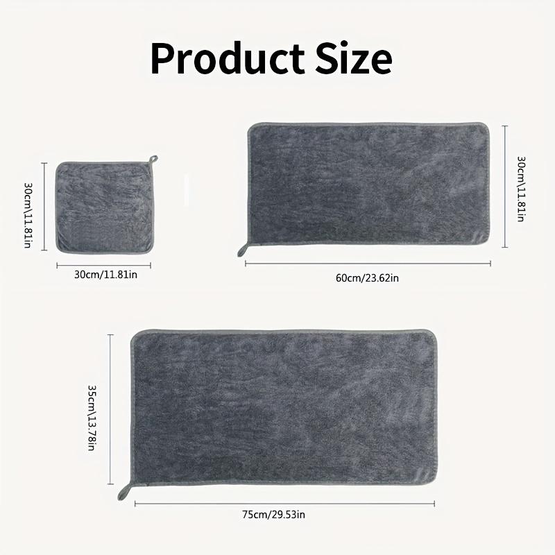 Быстросохнущее полотенце из микрофибры для мытья автомобиля - 75x35см Очень мягкая ткань - Высокое водопоглощение для аксессуара для мытья автомобиля