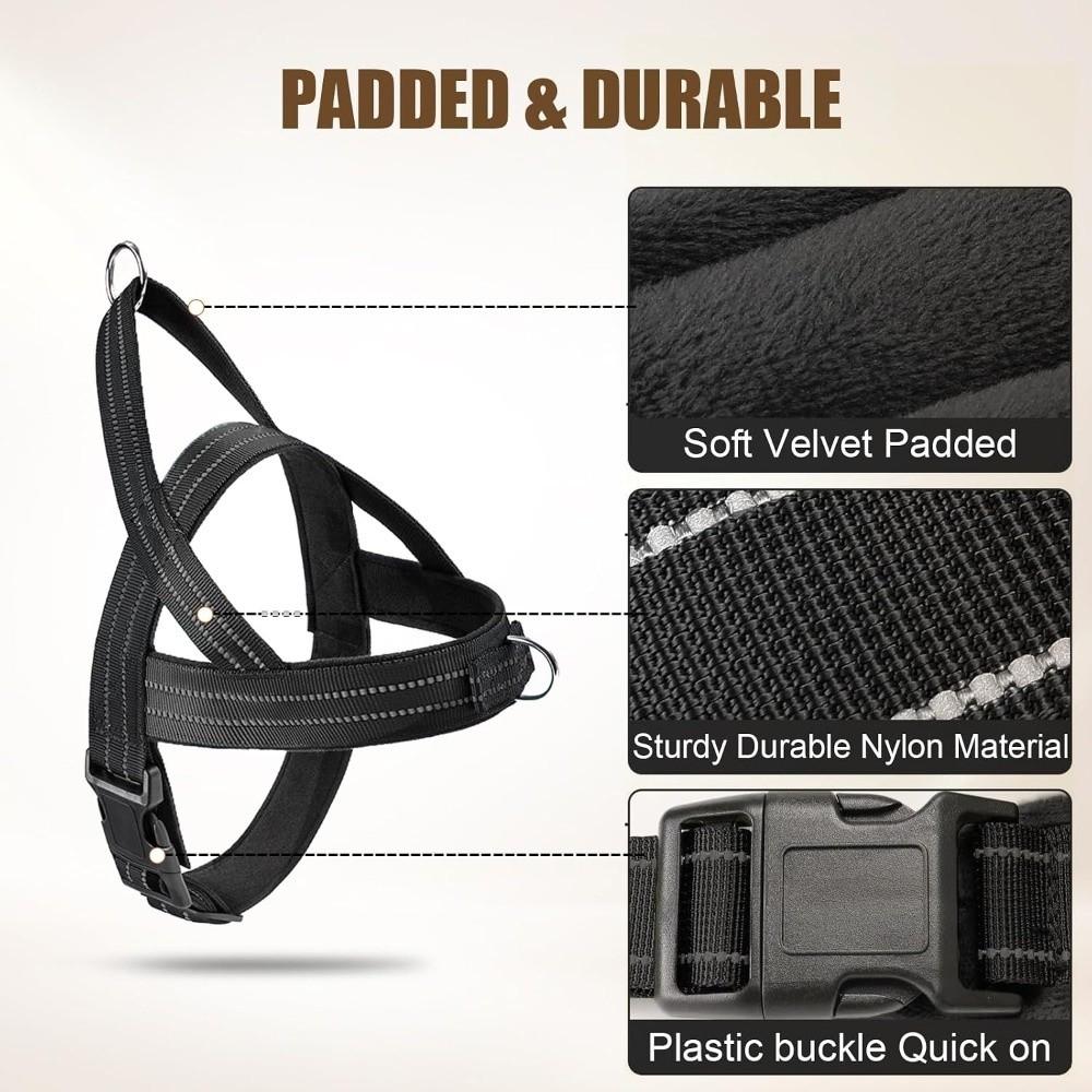 Reflective Design No Pull Dog Harness Nylon Dog Harness Vest Durable Pet Harness Medium Large Dog