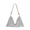 Rhinestone Purse Sparkly Bag Silver Diamond Purses for Women Upgrade Evening Prom Rhinestone Handbag Hobo Bag