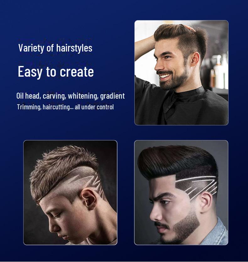 Электрический набор для ухода за мужчинами: 5-в-1 машинка для стрижки волос и бакенбард, триммер для носа и бритвенный набор.