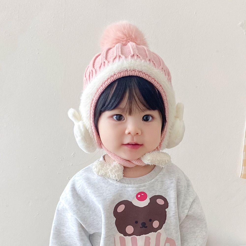 Autumn Winter Pullover Hat Warm EarFlaps Hat Fashion Ear Protection Cap for Children