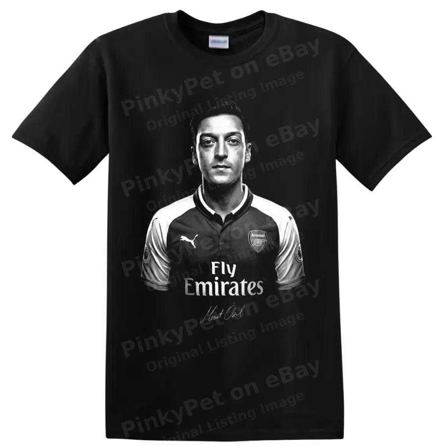 Mesut Ozil Soccer Player Portrait T Shirt German Football Fan Graphic Art Tee