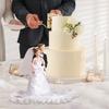 Миниатюрная сцена Люди Свадебный торт Топпер Фигурки пары для DIY проектов