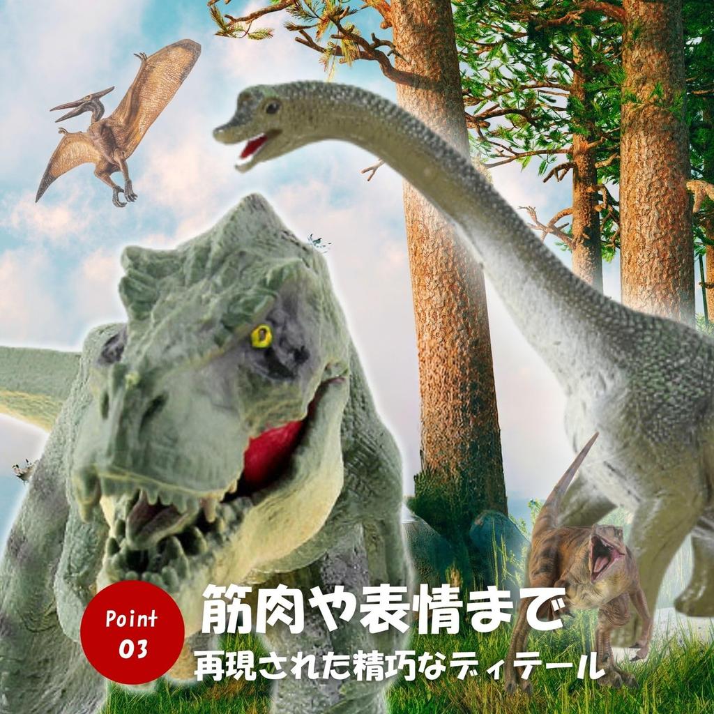 Archnote Tyrannosaurus and Brachiosaurus Dinosaur Toy Realistic Large Dinosaur Set Figures,