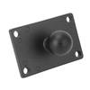 1 Inch Ball Mount Universal Aluminum Alloy AMPS Square Plate with AMPS Hole for RAM Mounts B Size Ball Double Socket Arms
