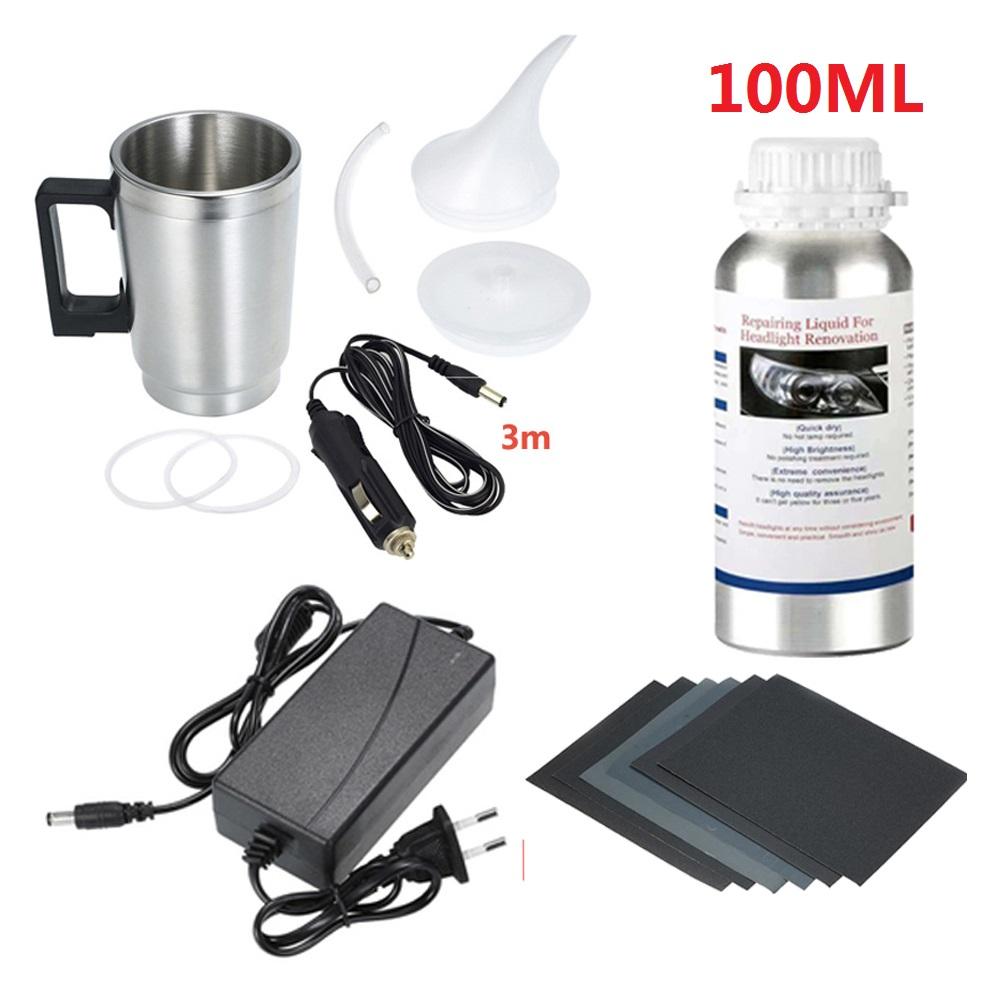 Набор для восстановления автомобильных фар, средство для ухода за автомобильными фарами, набор для восстановления автомобильных фар, жидкость для восстановления фар