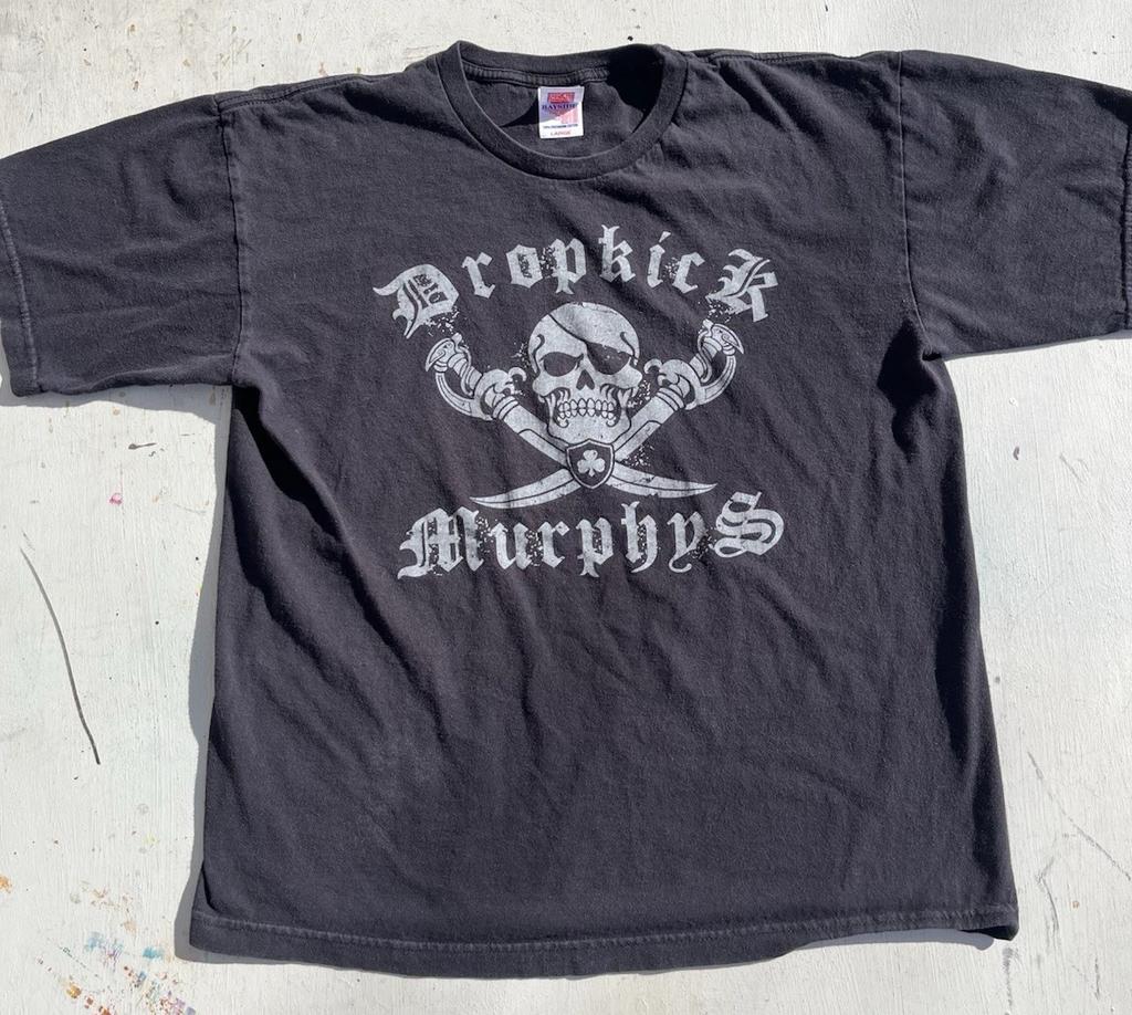 Мужская футболка Dropkick Murphys Черная с надписью L Группа Панк Бостон США Кельтская