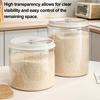 Ведро для риса Прозрачная визуальная панель Большая вместимость Герметичный Защищенный от влаги Пластиковый контейнер для хранения пищевых продуктов