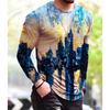 Men Clothing O-neck Long Sleeve T Shirts 3D Print Graffiti Art Painting Fashion Autumn Harajuku Tees Top