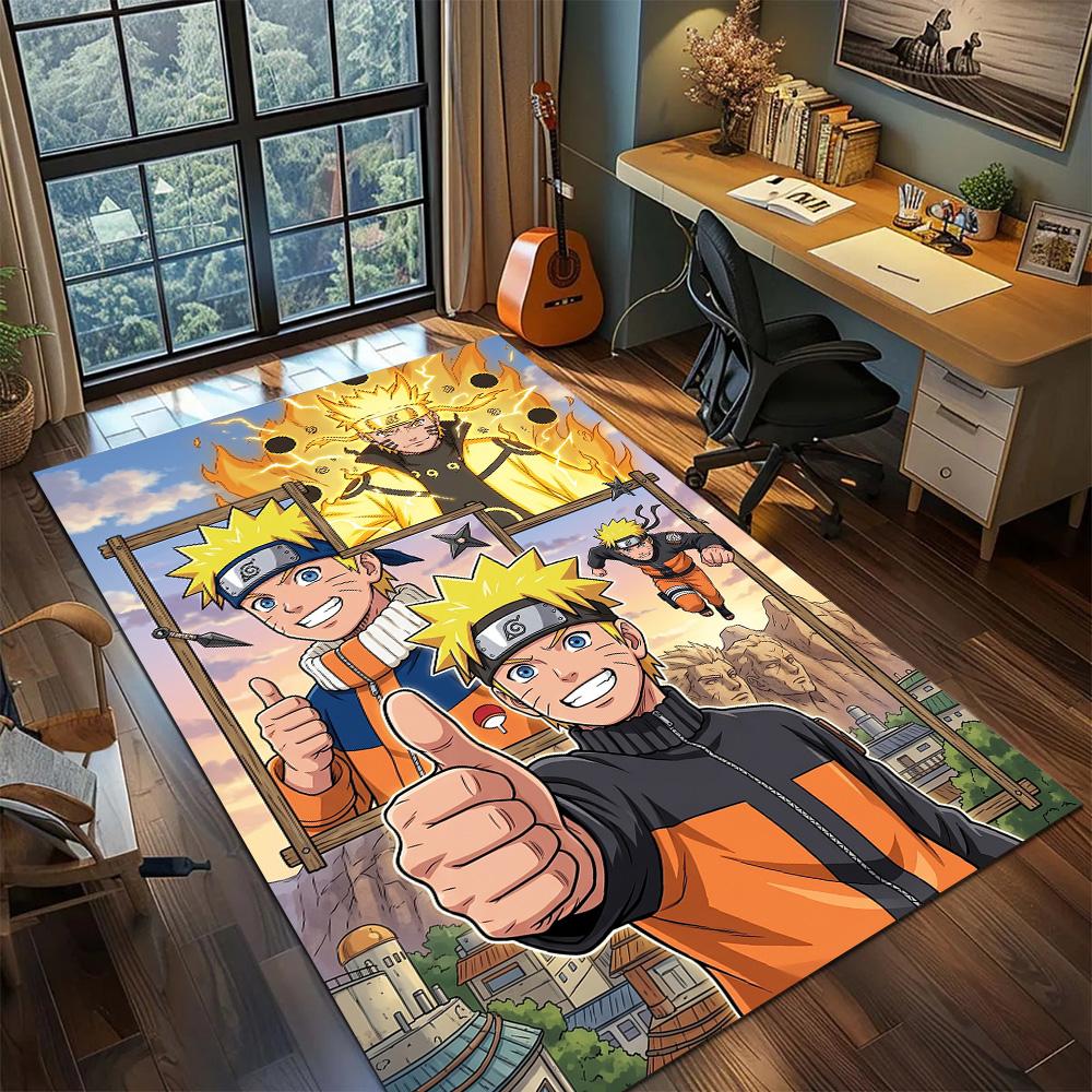 Naruto Carpet Floor Mat Washable Non Slip Gamer Bedroom Large Area Home Room Decor YUN6512