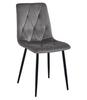 LIBRA chair - dark gray velvet / black legs x 2
