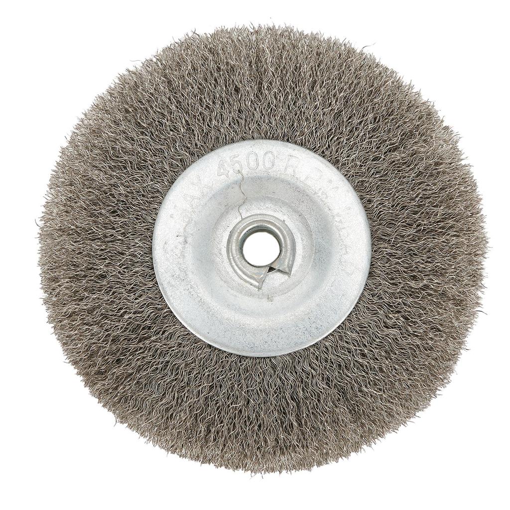 1Pc 3 Inch Crimped Stainless Steel Wire Wheel Brush Bench Grinder Abrasive Tool 13mm Hole For Deburring Rust Cleaning Polishing
