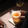 Wang Wenke Master's Dragon Mutton-fat Jade Porcelain Teacup