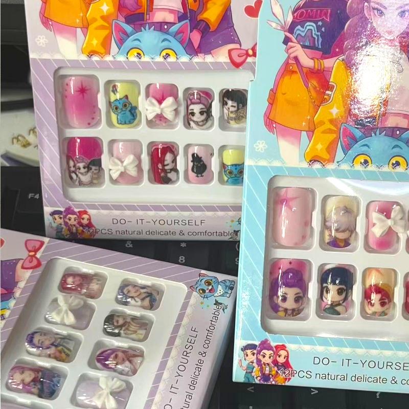 Latest K-Pop Demon Hunter animation merchandise nail press DIY children's polymer material nail kit perfect holiday present for girls