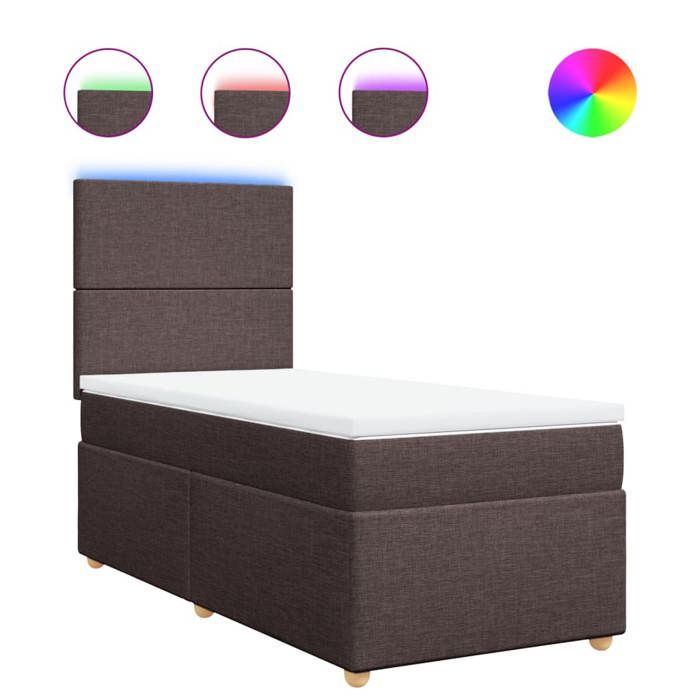 Maison Exclusive - Sommier à lattes de lit avec matelas Marron foncé 100x200 cm