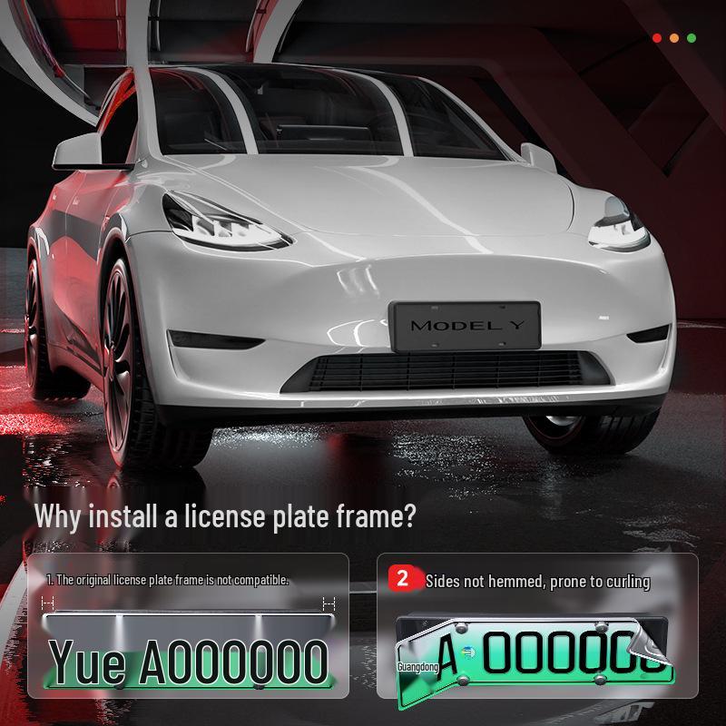 Защитная и декоративная рамка для номерного знака Tesla Model Y/YL/3