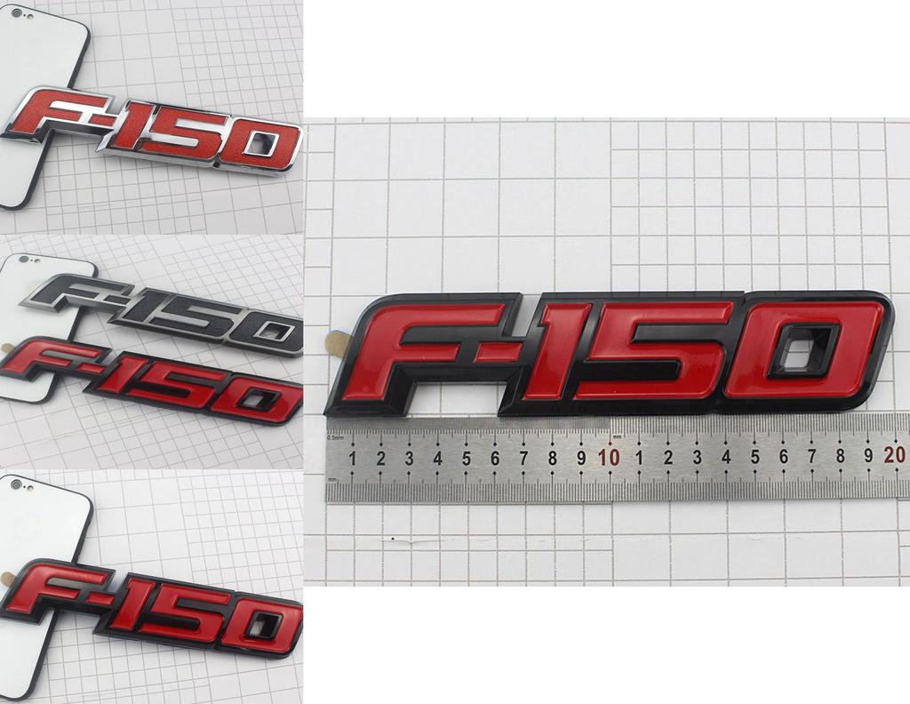 Weatherproof Red Black 3d Raised Plastic Emblem Badge Letter For 09-14 Ford F150 Tailgate