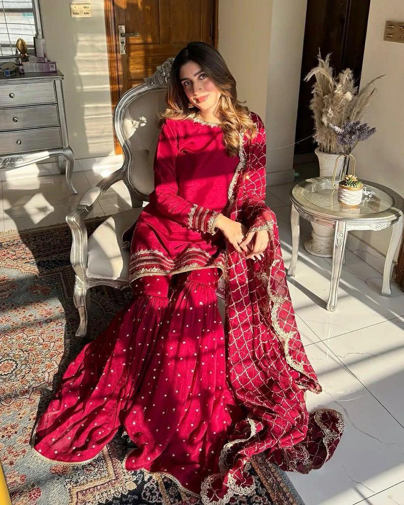 Индийский Болливудский Праздничный Салвар Камиз Шарара Набор Женский Жоржет Дизайнерский Костюм Платье